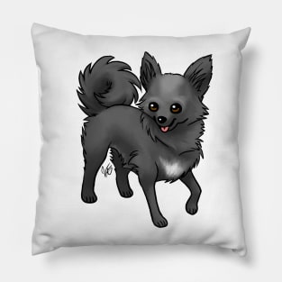 Dog - Chihuahua - Long Haired - Black Pillow