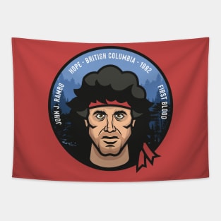 First blood badge - John J. Rambo Tapestry