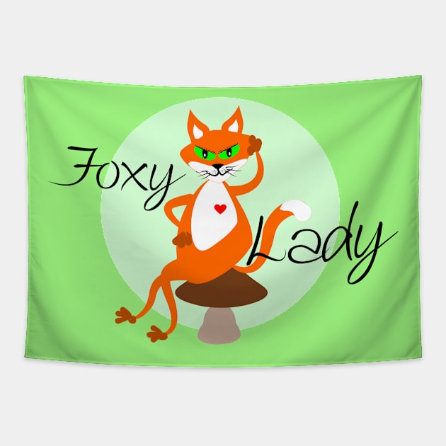 Foxy Lady Tapestry by Cuprum