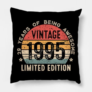 Est 1995 Limited Edition 29th Birthday Vintage 29 Year Old Pillow