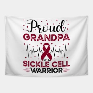 Proud Grandpa Of A Sickle Cell Warrior Sickle Cell Awareness Tapestry