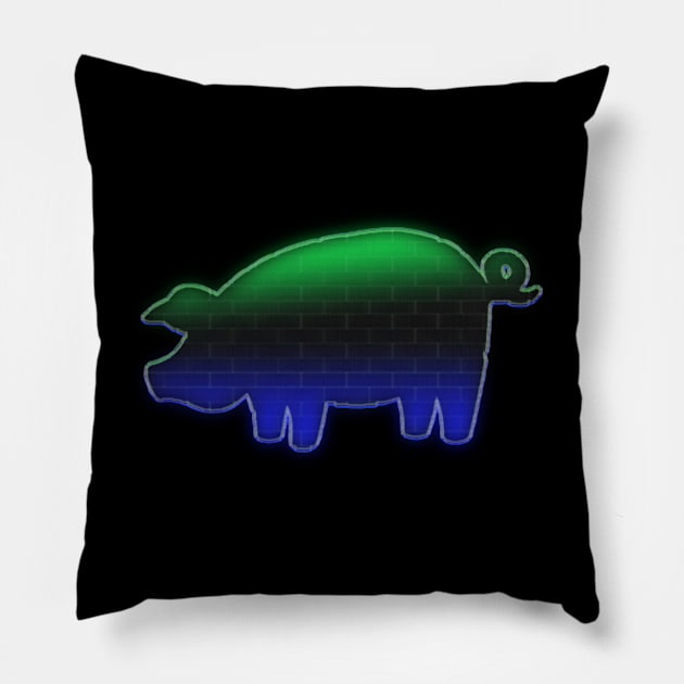 Brick Pig Forever Pillow by Veraukoion