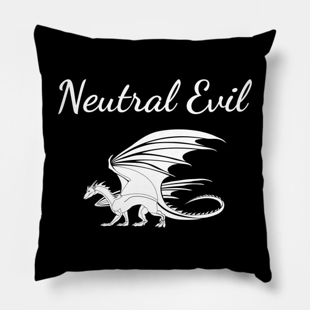 Neutral Evil is My Alignment Pillow by Virtually River