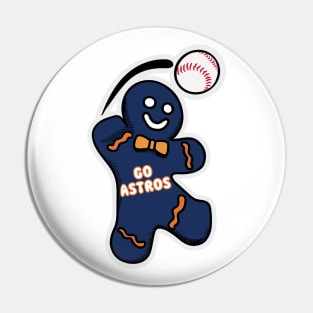 Houston Astros Gingerbread Man Pin