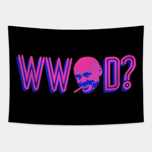 What Would Ray Do? Lit Neon Edition Tapestry