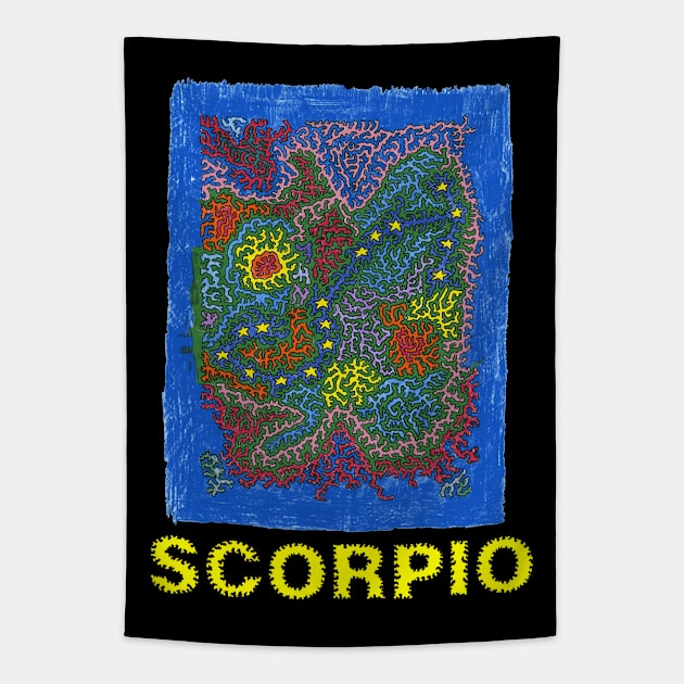 Constellation Scorpio Tapestry by NightserFineArts