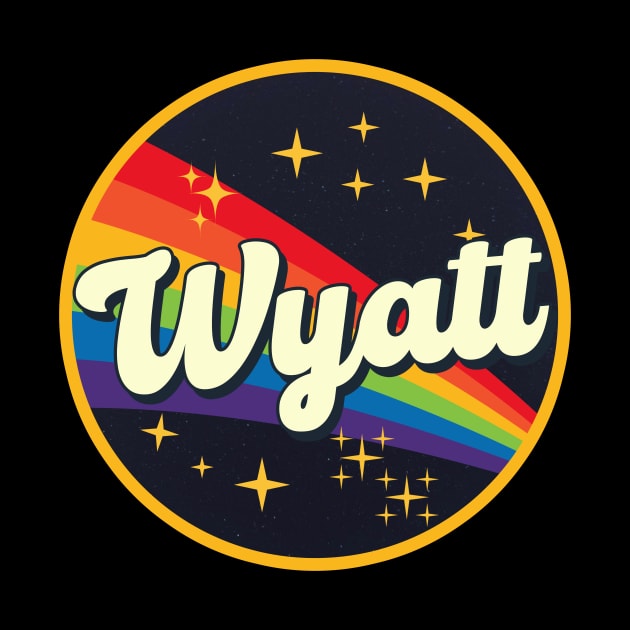 Wyatt // Rainbow In Space Vintage Style by LMW Art