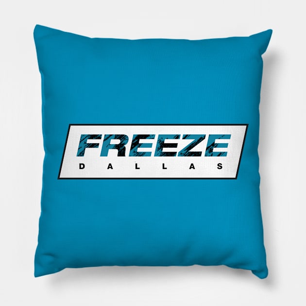 Dallas Freeze Hockey Team Pillow by Fresh Fly Threads