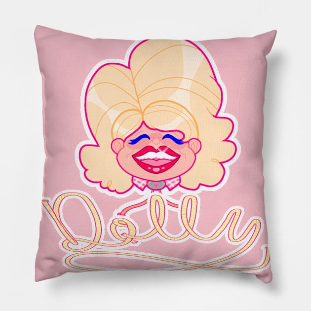 Dolly Parton! Pillow by gargirl