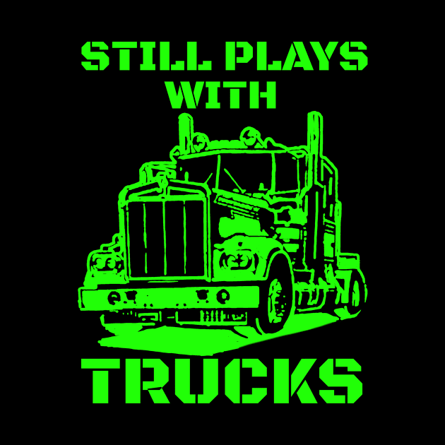 Still plays with trucks by Logisstudio