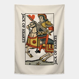 Antique Character of Playing Card Jack of Hearts Tapestry