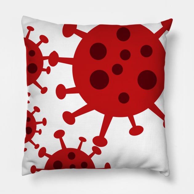 CORONA VIRUSES Pillow by MufaArtsDesigns