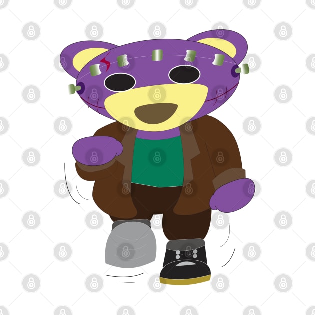 Mr.purple bear is Bearkenstein,Halloween bear,ghost bear by Figaro-17