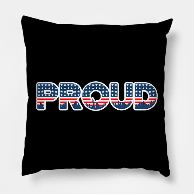 Proud to be American - 4th of July Pillow by Bellinna