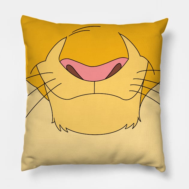 Lion King Face Mask Design Pillow by BeckyDesigns