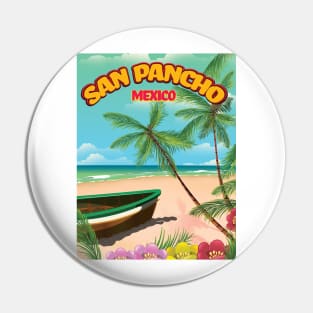 San Pancho beach travel poster Pin