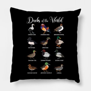 Different types of ducks - Ducks of the world Pillow