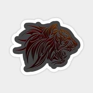 Cool Lion Tribal Magnet