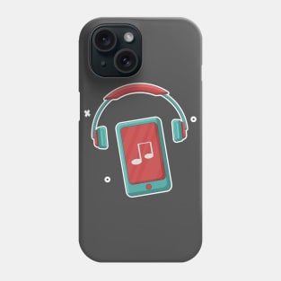 handphone and earphone Phone Case