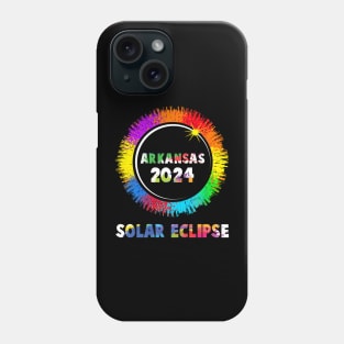 Total Solar Eclipse Arkansas 2024 Colorful Totality Phone Case