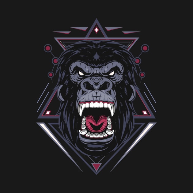 ferocious the gorilla head by AGORA studio