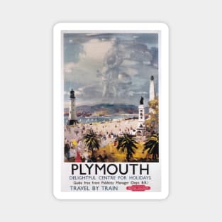 Plymouth, Devon - BR - Vintage Railway Travel Poster - 1948-1965 Magnet