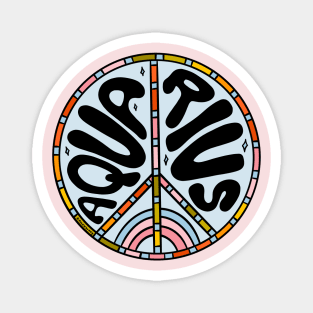 Aquarius Peace Sign Magnet