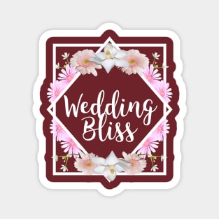 Wedding Bliss Pink Flowers Magnet