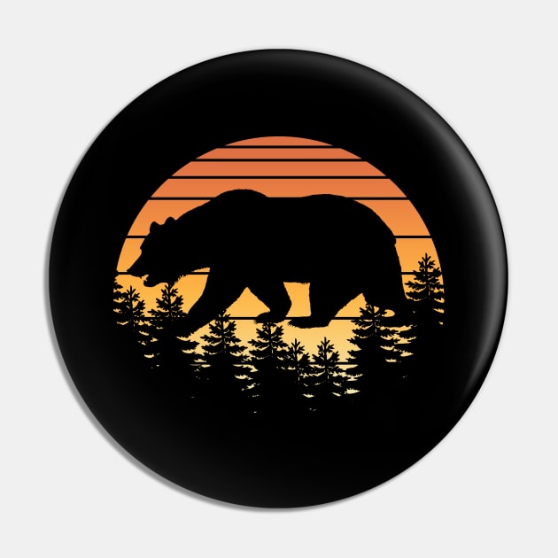 Retro Bear Pin by Cooldruck