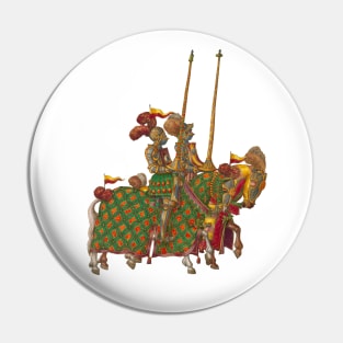 Jousting Knights Opus Amplissimum Arte Athletica Pin