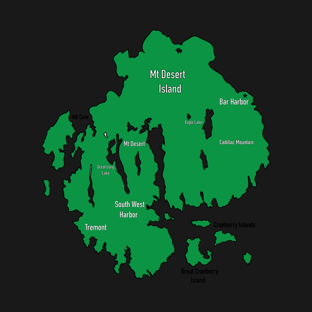 Bar Harbor Map by ACGraphics