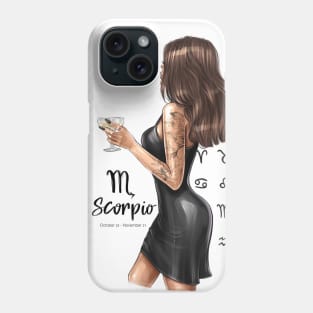 Scorpio Girl Black Dress Phone Case