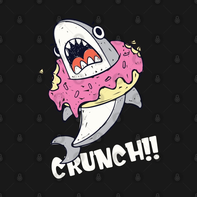crunch shark donut by Mako Design 