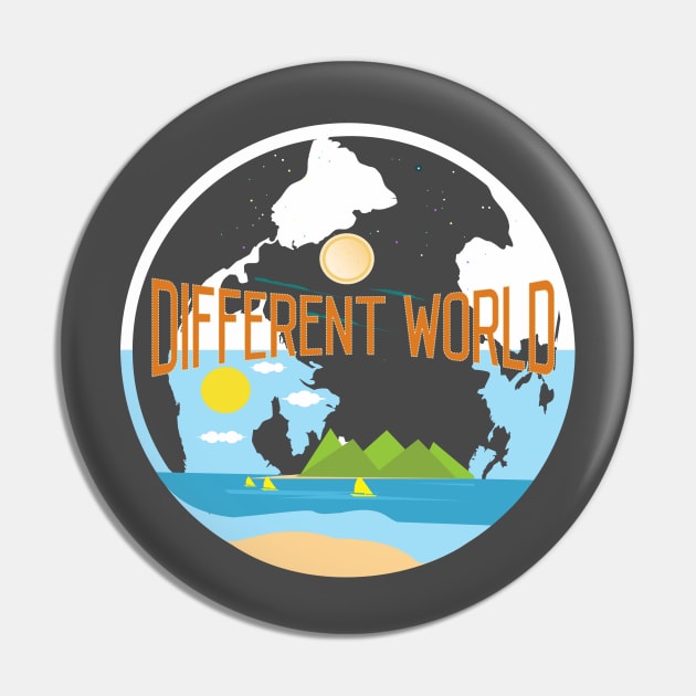 Different World Pin by ugisdesign