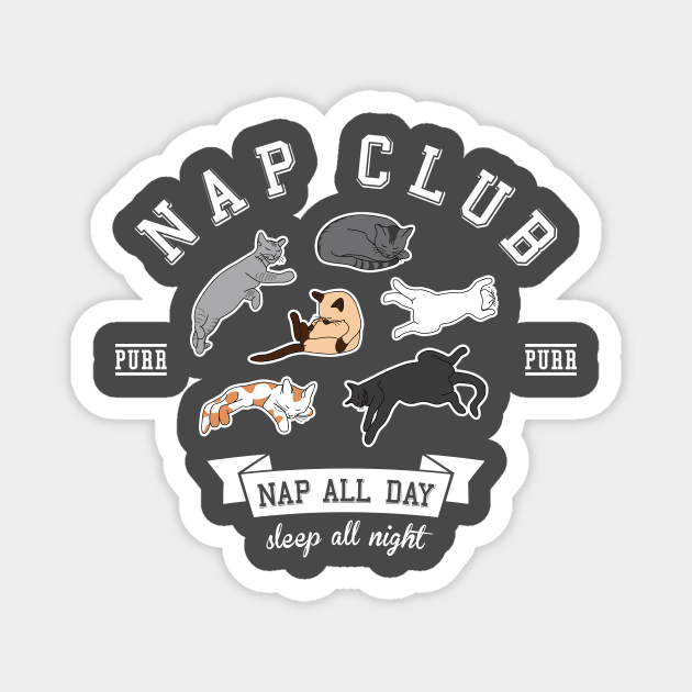 Nap Club Purr Magnet by Bomdesignz