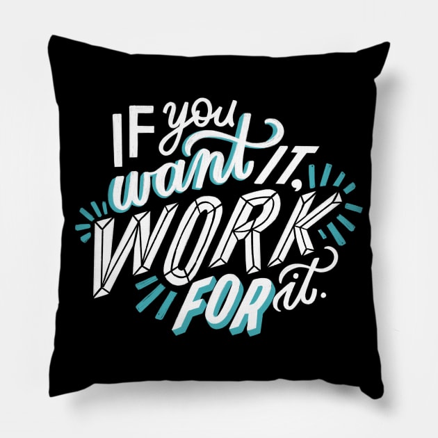 Work It Pillow by Jillian Kaye Art