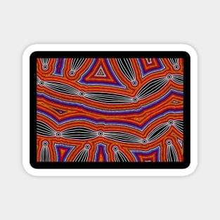 Aboriginal Art - Neurum Creek Bush Tracks Magnet