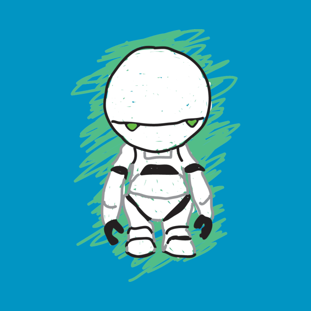 MARVIN THE PARANOID ANDROID by  Iain the human