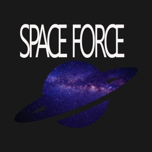 space force galaxy white T-Shirt