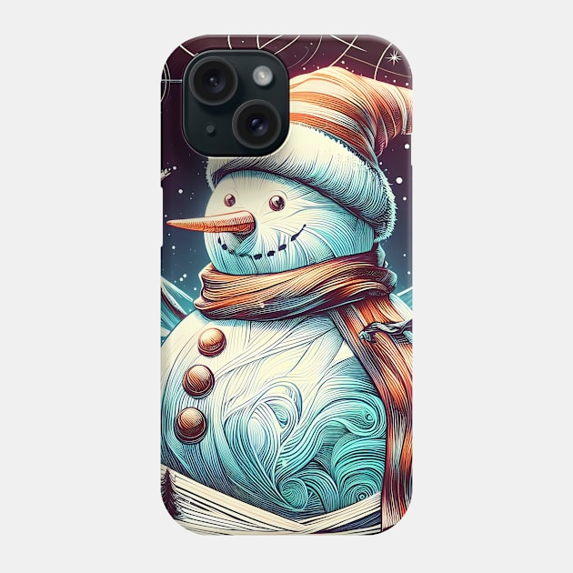 Discover Frosty's Wonderland: Whimsical Christmas Art Featuring Frosty the Snowman for a Joyful Holiday Experience! Phone Case by insaneLEDP