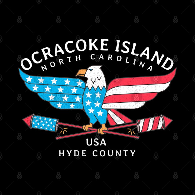 Ocracoke Island, NC Summer Patriotic Pride Fourth of July by Contentarama