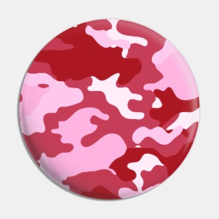 Pink White Red Camouflage Pattern Pin