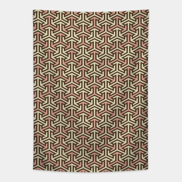 Retro Arrow Pattern #001 Tapestry by jeeneecraftz