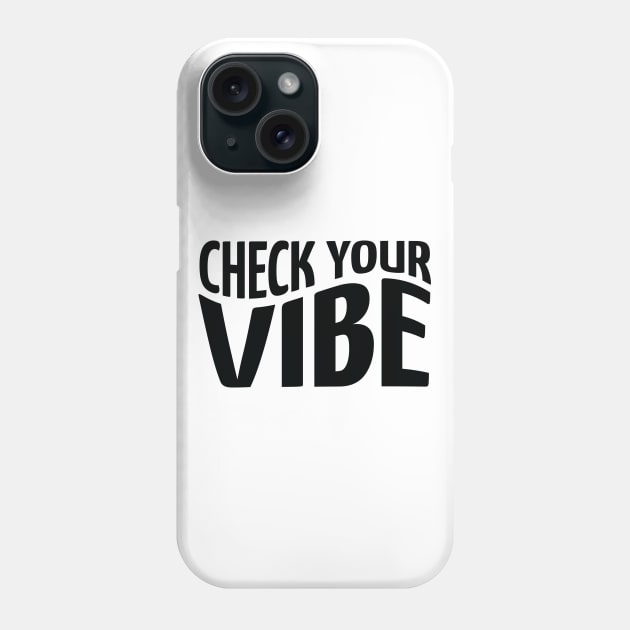 Check Your Vibe Vintage Aesthetic Tshirt Phone Case by Julia Newman Studio