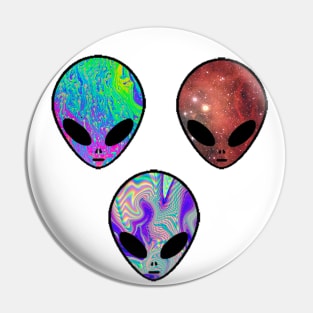 Alien Stickers Pin