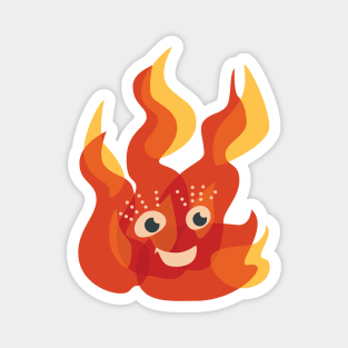 Happy Burning Fire Flame Magnet