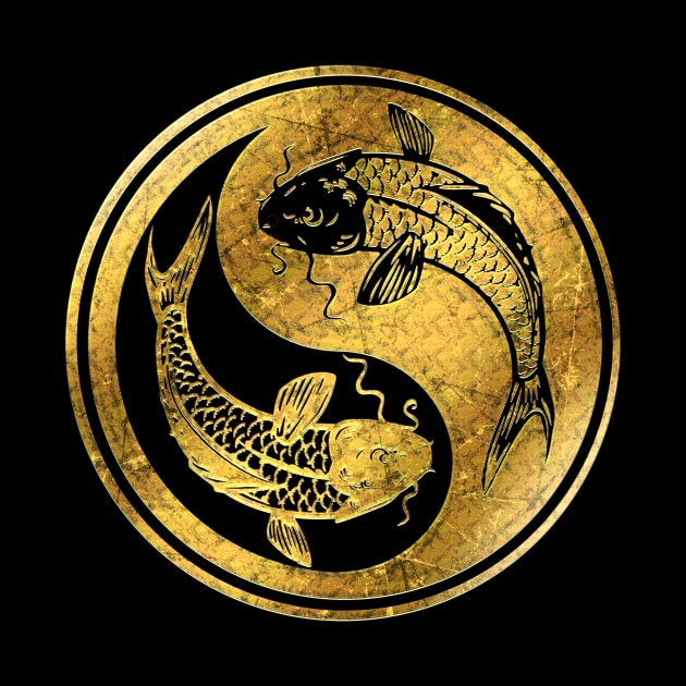 Yin Yang Golden Koi by Artizan