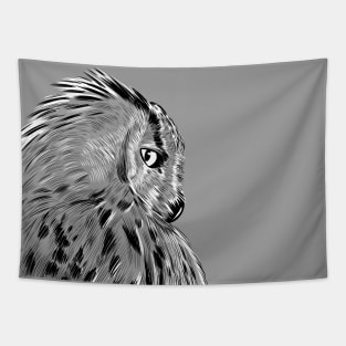 Profile owl sketch Tapestry