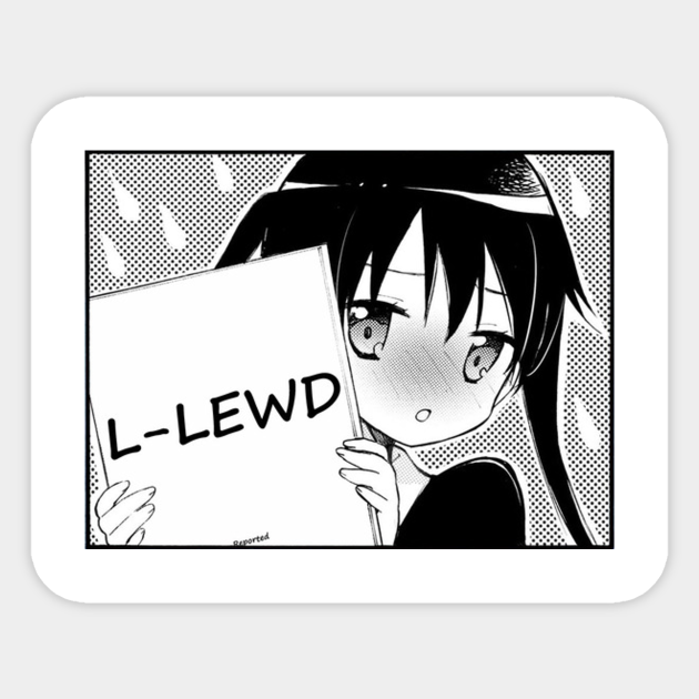 L Lewd Anime Sticker Teepublic