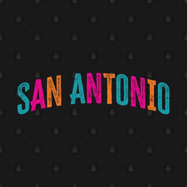 San Antonio Arched Distressed Letters by TheCraftyDrunkCo